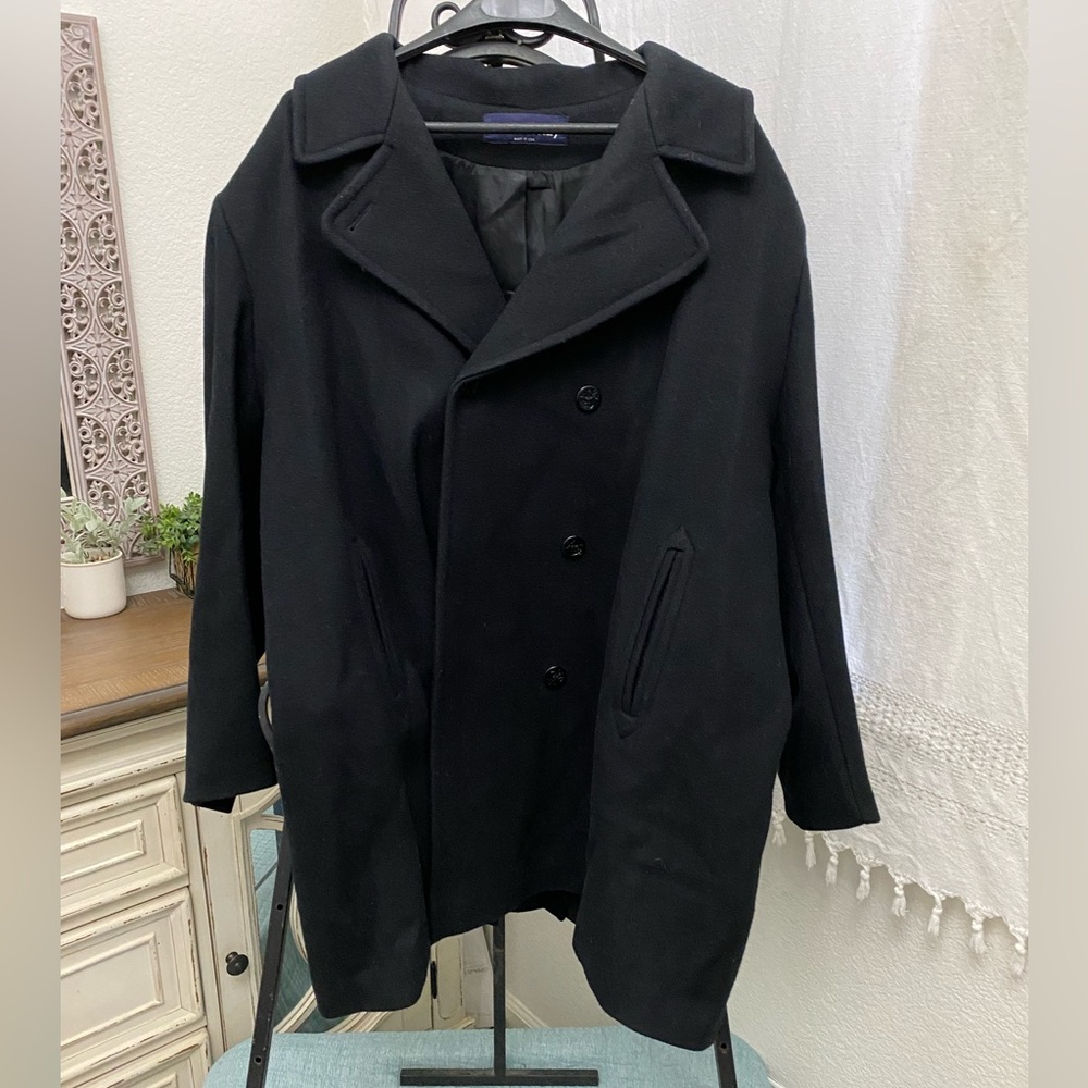Herman Kay Black Wool Blend Peacoat Jacket Women’s Plus Size 3X Made in USA
